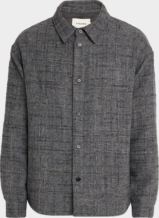 Frame Denim Mens Tweed Overshirt