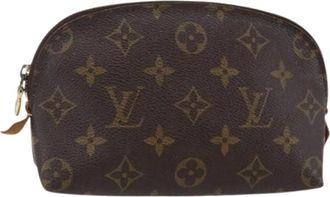 Louis Vuitton Pre-owned Clutches, female, Brown, Size: ONE SIZE Pre-owned Canvas Pouch