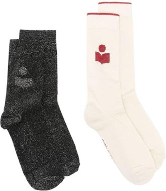 Isabel Marant Set calzini con logo - Nero
