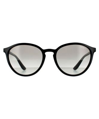 Vogue Round Womens Black Grey Gradient Sunglasses - One Size