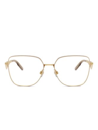 Dolce & Gabbana Eyewear Bril met geometrisch detail en kant - Goud