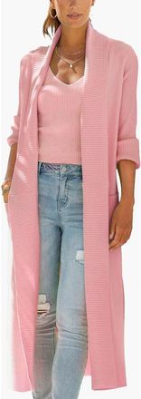 Lascana Womens Long Knit Cardigan in Rose at Nordstrom, Size 6