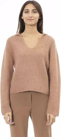 Alpha Studio Long Sleeved Wide V-neckline Sweater