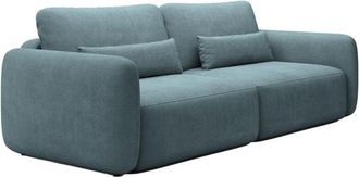 Vente-Unique Vente-unique - Divano letto 3 posti in Tessuto testurizzato Blu - vopoza