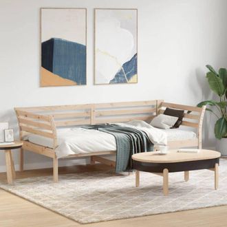 vidaXL Dormeuse senza Materasso 90x190 cm in Legno Massello di Pino - Vidaxl