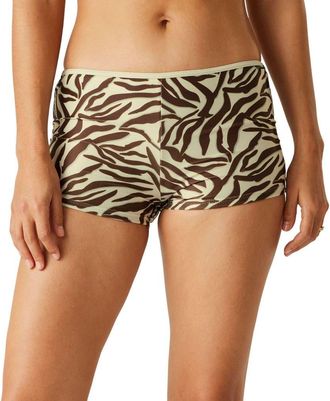 Regatta Aceana Zebra Print Bikini Shorts in Cream And Brown at Nordstrom, Size 10