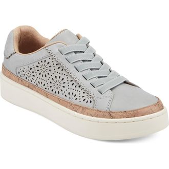 Earth Kristal Laser Cut Platform Sneaker in Light Blue at Nordstrom, Size 8.5