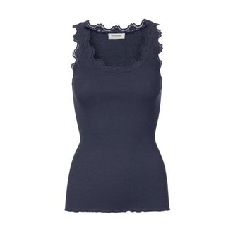 Rosemunde Babette Zijden Top - Dames - Tops - Blauw - Maat: M Zijde