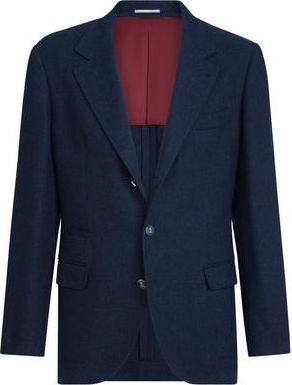 Brunello Cucinelli Hopsack deconstructed blazer in Navy Blue at Nordstrom, Size 60 It