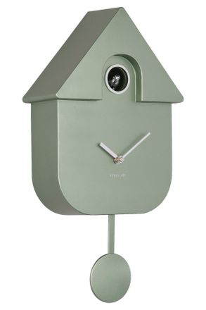 Karlsson Wanduhr, Dunkelgr&uuml;n, Kunststoff, 21.5x41x8.5 cm, Schlagwerk, Dekoration, Uhren, Wanduhren