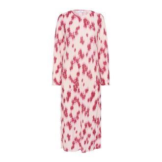 Saint Tropez Pink Floral Dress with Blurry Blooms - female - Saint Tropez - Midi Dresses - Pink - 2XL - Dresses