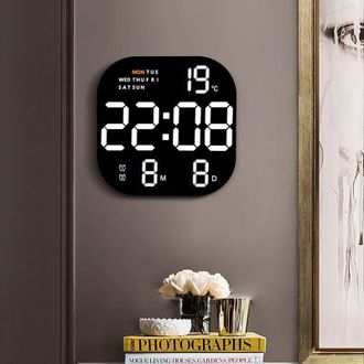 OEM Reloj De Pared Electr&oacute;nico Lcd090 [gran Pantalla Led Multifuncional] Reloj Digital Con Control Usb De 5 V, Indicador De Temperatura, Indicador De Mes,