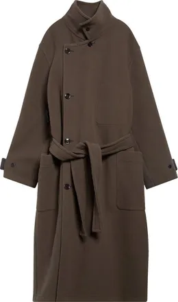 Christophe Lemaire Double Face Wool Wrap Coat in Thyme at Nordstrom, Size X-Large