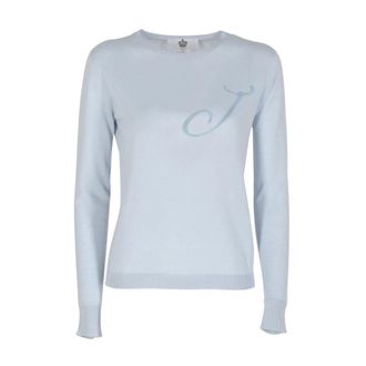 Dee Ocleppo Truien & Vesten, Dames, Blauw, L, Cashmere Trui met Ronde Hals Model J
