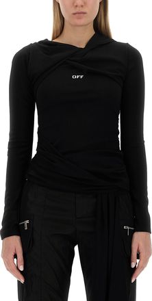 Off-white Topwear In Black Viscose