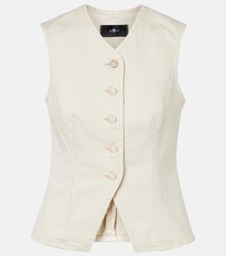 7 For All Mankind Gilet Lady in denim