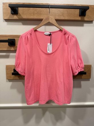 Michael Stars Womens Leandra Scoop Shirred Top In Draginfruit