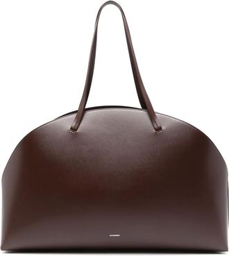 Jil Sander Borsa a spalla Curve grande - Marrone