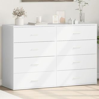 vidaXL Aparadores 2 Uds Madera De Ingenier&iacute;a Blanco 60x39x80 Cm Vidaxl