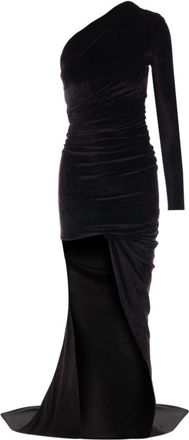 Balenciaga Zwart Fluweel Lange Jurk - Dames - Avondkleed - Zwart - S - Kleedjes