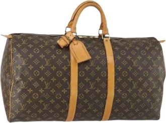 Louis Vuitton Pre-owned Weekend Bags, female, Brown, Size: ONE SIZE Pre-owned Canvas Weekend Bag