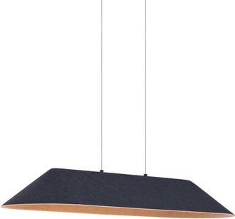 QAZQA L&aacute;mpara colgante moderna negra interior gris LED