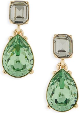 Oscar De La Renta Crystal Drop Earrings in Peridot at Nordstrom