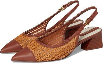 Franco Sarto Racer9 Slingback Shoes Womens Shoes Wicker Faux Leather Weave : 6.5 M