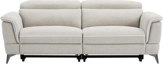 VENTE-UNIQUE.COM Sofá relax poliéster 3 plazas beige 216x102cm