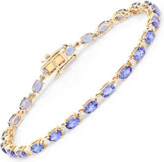 Diana M. Jewels Tanzanite ( AA+ ) Oval 5x3mm - 24Pcs + White Diamond F/C Round 1.20mm( I1-I2/I color ) - 24Pcs ( Box Lock With Double Safety )