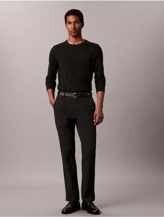 Calvin Klein Mens Tech Straight Trousers - Black - 29W x 30L