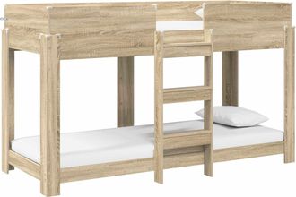 vidaXL Cama Litera Para Ni&ntilde;os Roble Sonoma 75 X 190 Cm Vidaxl