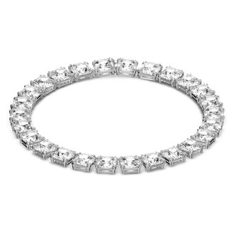 Swarovski Millenia necklace, Square cut, White, Rhodium plated