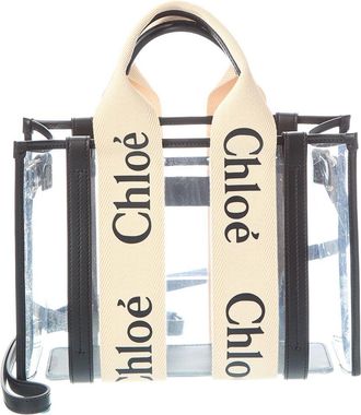Chlo&eacute; Woody Small Vinyl & Leather Tote