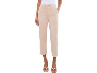 Liverpool L.A. Petite High-rise Utility Crop Straight With Side Waistband Tabs 26 Inseam Womens Clothing Safari Sand : 12P 26