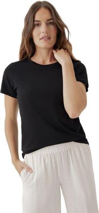 Pact Organic Cotton Softspun Crew Neck Tee in Black at Nordstrom, Size 3X-Large