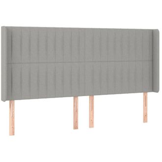 vidaXL Cabecero Con Led De Tela Gris Claro 203x16x118/128 Cm Vidaxl