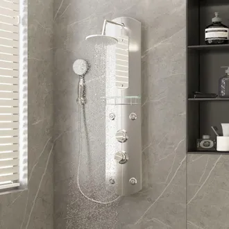 vidaXL Panel De Ducha 25x43x110 Cm Plateada Vidaxl