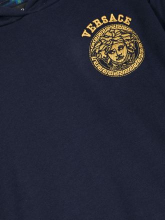 Versace Jellyfish-Motif Cotton Sweatshirt - Blue