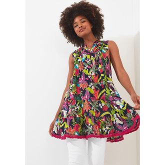 Joe Browns Sleeveless Tiered Tunic in Multi Tropical at Nordstrom, Size 14