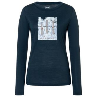 super.natural Triple Ski L/S Merinolongsleeve f&uuml;r Damen | blau