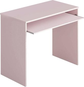 HOGAR 24 Hogar24 - Scrivania per cameretta bambini I-Joy, in melamina, rosa o bianco, 90 cm