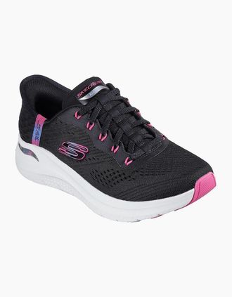 Skechers Womens Slip Ins Arch Fit 2.0 Easy Chic Running Sneakers - Black - Size: 4.5