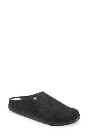 Birkenstock Zermatt Genuine Shearling Lined Slipper in Anthracite at Nordstrom, Size 10-10.5Us