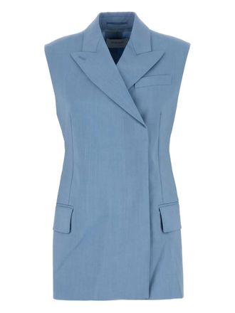 Sportmax Ilex mouwloze getailleerde top - Blauw