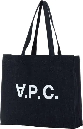 A.P.C. Logo-Printed Cotton Tote Bag - Navy