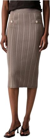 Guess Carmen Knit Skirt - Skirts - Mujer - Beige - XS