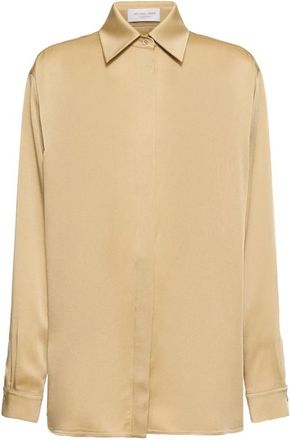 Michael Kors Hansen Charmeuse Shirt - Dames - Overhemden - Beige - S - Overhemden