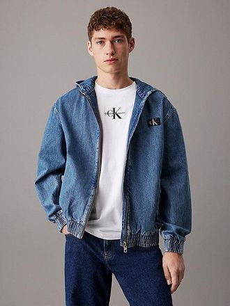 Calvin Klein Hooded Denim Zip Up Jacket