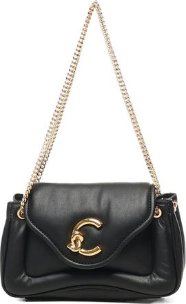 Coccinelle Borsa a spalla con placca logo - Nero